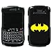 BLACKBERRY BOLD 9700 YELLOW BATMAN SYMBOL ON A BLACK HARD CASE COVER