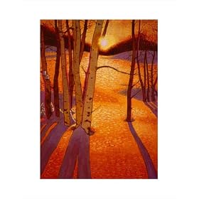 Birches by John Newcomb poster print,16 in. x 20.2 in.
