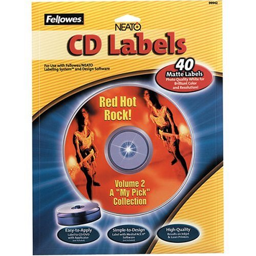 Fellowes NEATO CD Labels (Matte, 40-Count)