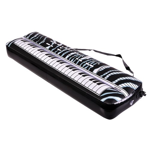 Inflatable Keyboard with Strap (Black & White) Party Accessory