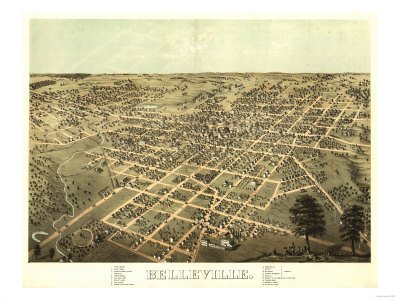 Belleville, Illinois - Panoramic Map