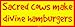 Sacred cows make divine hamburgers Large Bumper Sticker