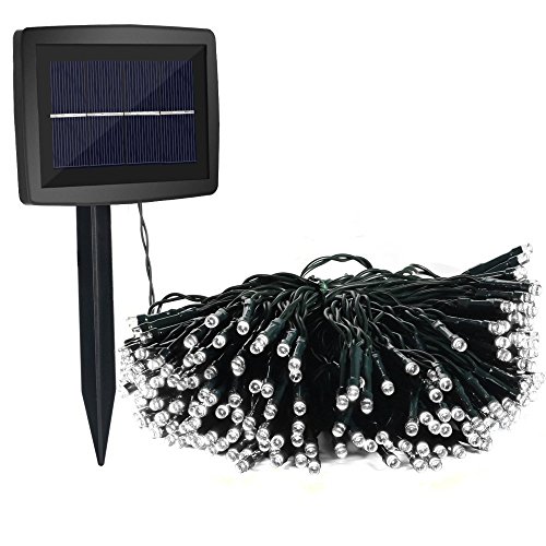 EskyÂ® Solar Powered Outdoor LED String Light, 55ft 17m 100 LED Solar Fairy String Lights for Patio, Garden, Christmas, Party, Wedding (Cold)