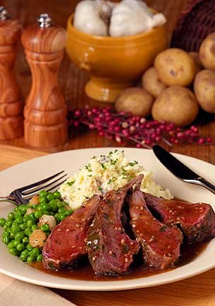 Home Bistro Roasted Rack of Lamb with Garlic Sauce by Rack of Lamb