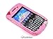 Smile Case Hello Kitty Pink Heart Bling Rhinestone Crysal Jeweled Snap on Full Cover Case for Blackberry Curve 8520 8530 9300 (8520-4 Hearts) thumb
