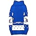 Blueberry Pet Scottish Argyle Pattern Inspired Turtleneck Dog Sweater in Royal Blue and White, Back Length 12