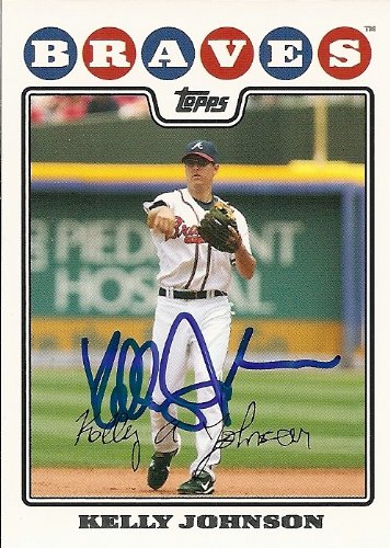 Kelly Johnson Signed Atlanta Braves 2008 Topps Card