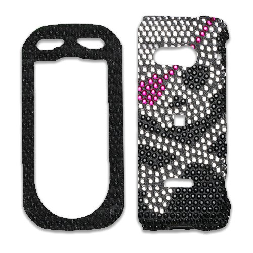Skull With Full Rhinestones Hard Protector Case Cover For Casio G'zOne C741 Brigade