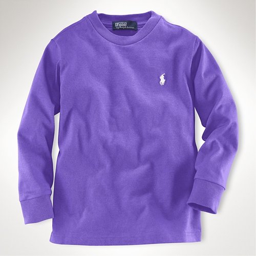 (ラルフローレン) RALPH LAUREN コットン・長袖Tシャツ(紫)