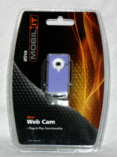 Purple Ativa Mobil IT 1.3 Megapixel Mini Webcam with Autofocus and Built-In Microphone