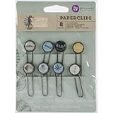 Prima Marketing Seashore Typewriter Key Paper Clips 2-Inch 8-Pack-