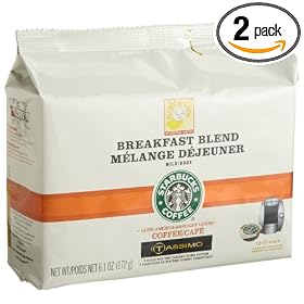 Starbucks Breakfast Blend Coffee (Mild), 12-Count T-Discs for Tassimo Coffeemakers (Pack of 2) [Amazon Frustration-Free Packaging]