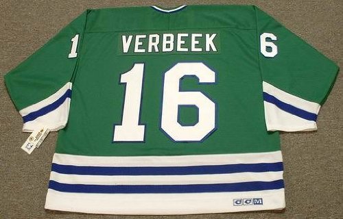 PAT VERBEEK Hartford Whalers 1989 CCM Throwback Away NHL Hockey Jersey, LARGE