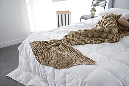 Elite99 Handmade Mermaid Tail Fish Bag Fleece Blanket snuggle-in Bed Costume Sofa Living Room Beach Blanket for Adult and kids(190CMX90CM, Fish Scale-Coffee) Elite99 Handmade Mermaid Tail Fish Bag Fleece Blanket snuggle-in Bed Costume Sofa Living Room Beach Blanket for Adult and kids(190CMX90CM, Fish Scale-Coffee)