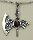 Sterling Silver Battle Ax with Genuine Bloodstone...Other Stones Available