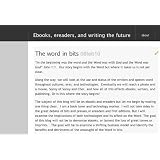 Ebooks, ereaders, and writing the future