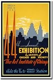 519HllltWyL. SL160  44th Annual Exhibition   The Art Institute of Chicago   Vintage WPA Reproduction Poster Reviews