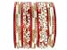 Beachcombers! Ethnic Glass Indian Wedding Bridal Bollywood Bangles Belly Dance Bracelets Set White Red