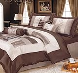 11Pcs Queen Serena Embroidered Bed in a Bag Bedding Set