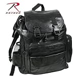 2982 BLACK LEATHER PATCHWORK BACKPACK