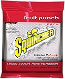 Sqwincher Powder Concentrate Electrolyte Replacement Beverage Mix, 1 gal, Fruit Punch 016005-FP (Case of 80)