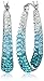 Amazon Essentials Sterling Silver Blue Ombre Hoop Earrings set with Crystals, (previously Amazon Collection)