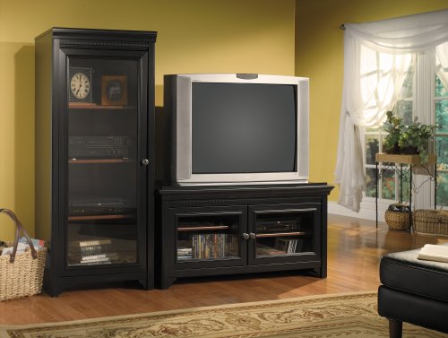 Bush Furniture Stanford Collection Video Base, Antique Black/Hansen Cherry Buy Bush Furniture Standford Collection