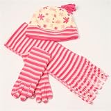 Girls Super Soft Micro-Fleece 3-Piece Set: Glove, Hat, & Scarf Included (Fits Sizes 7-14, Scarf Dimensions 6" x 54")