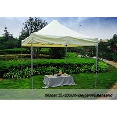 NEU Faltzelt Pavillon Zelt Marktstand3x3M3030W-Beige