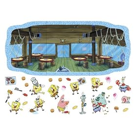 SPONGEBOB SQUAREPANTS boy kid WALL MURAL stickers decor