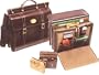 New Bugatti Burgundy Leather Briefcase Laptop