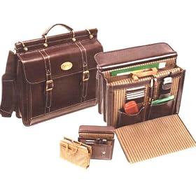 New Bugatti Burgundy Leather Briefcase Laptop