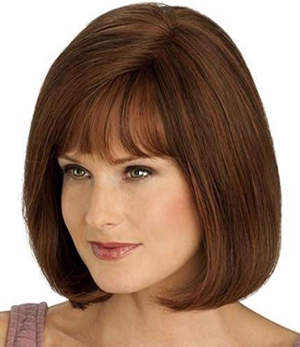 Magic Wig World New Short Brown Classical Bob Wig Haircut style