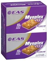 EAS Myoplex Lite Nutrition Bar, Peanut Caramel Crisp, 1.9 Ounce Bar (Pack of 12)