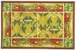 Laser Printed Split Bamboo Green Peony Placemat 18" x 12" Set / 6