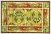 Laser Printed Split Bamboo Green Peony Placemat 18" x 12" Set / 6