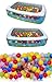 HeroNeo 100pcs 5.5 Centimeter Colorful Ball Fun Ball Soft Plastic Ocean Ball Baby Kid Toy Swim Toy