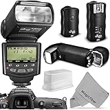 Altura Photo Professional Flash Kit for Canon DSLR with E-TTL Flash AP-C1001, Wireless Flash Trigger Set and Accessories