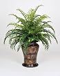 Artificial Sword Fern in Hammered Bronze