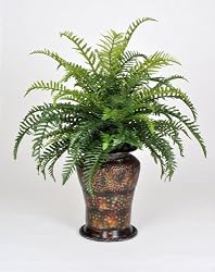 Artificial Sword Fern in Hammered Bronze