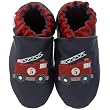 Robeez Soft Soles Fire Engine Slip On (Infant/Toddler/Little Kid),Navy,12-18 Months (4.5-6 M US Toddler)