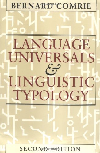 Textbook - Language Universals and Linguistic Typology: Syntax and Morphology