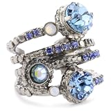 Sorrelli Electric Blue Stacked Circular Crysta