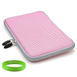 Amazon Kindle Fire Tablet (Wifi Only, Wifi + 3G) Baby Pink Snug Fit Hardshell Carrying Case + Vangoddy, Live*Laugh*Love wrist band!!!