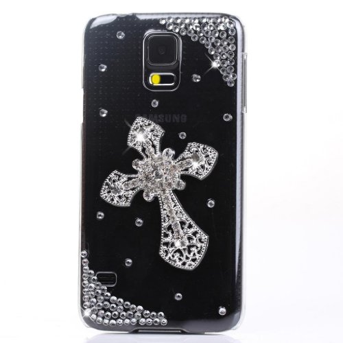 EVTECH(TM) Full Rhinestones Series Luxury Crystal Diamond Bling Design Hard Faceplate Protector Cover Case for Samsung Galaxy S5 I9600 Samsung Galaxy S5/ GS 5 AT&T G900A/ Sprint G900P/ Verizon G900V/ T-mobile G900T (100% Handcrafted)