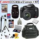 Canon Digital Rebel-Xsi 12MP Digital SLR Camera (Black) With Sigma 28-70MM F/2.8-4 DG AF Lens & Sigma 70-300MM F/4-5.6 DG Macro Telephoto Zoom Lens and 4GB Deluxe Accessory Outfit - Canon ACANEOSDRXSIBK5
