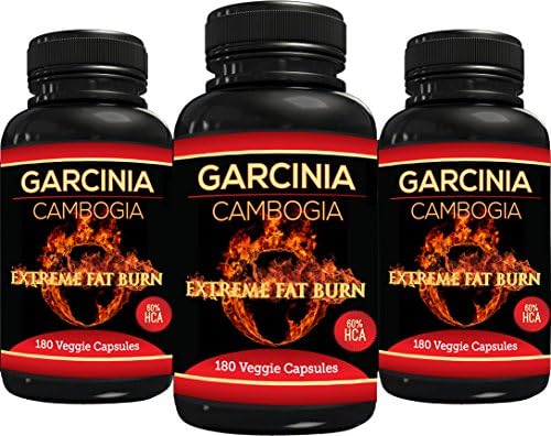 Extra Strength Pure Garcinia Cambogia Extract Extreme Fat Burn Added Nutrients to Turn Fat Into Muscle; Research Proven to Lower Triglycerides / Cholesterol, Decrease Blood Sugar, Enhance Mood, Suppress Appetite.