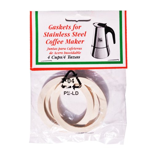 Universal Replacement Gasket for 3, 4 or 6 Cups Stainless Steel Stovetop Espresso Coffee Maker Universal Replacement Gasket for 3, 4 or 6 Cups Stainless Steel Stovetop Espresso Coffee Maker