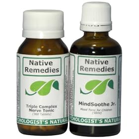 Native Remedies Triple Complex Nerve Tonic and MindSoothe Jr. ComboPack for depression,... by Native Remedies