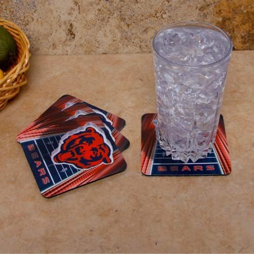 Chicago Bears 4-Pack Sublimated Logo Neoprene Coaster Set